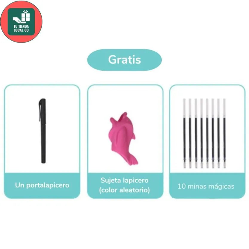 SUPER KIT DE 4 LIBROS DE CALIGRAFÍA REUTILIZABLES TINTA MÁGICA ⭐⭐⭐⭐⭐