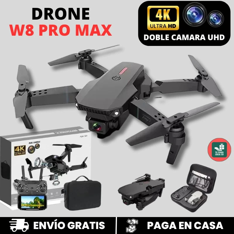 NUEVO DRONE  W8 PRO MAX 2026 CON INTELIGENCIA ARTIFICIAL LAS MEJORES ACROBACIAS FOTOS Y VIDEOS DESDE EL CIELO