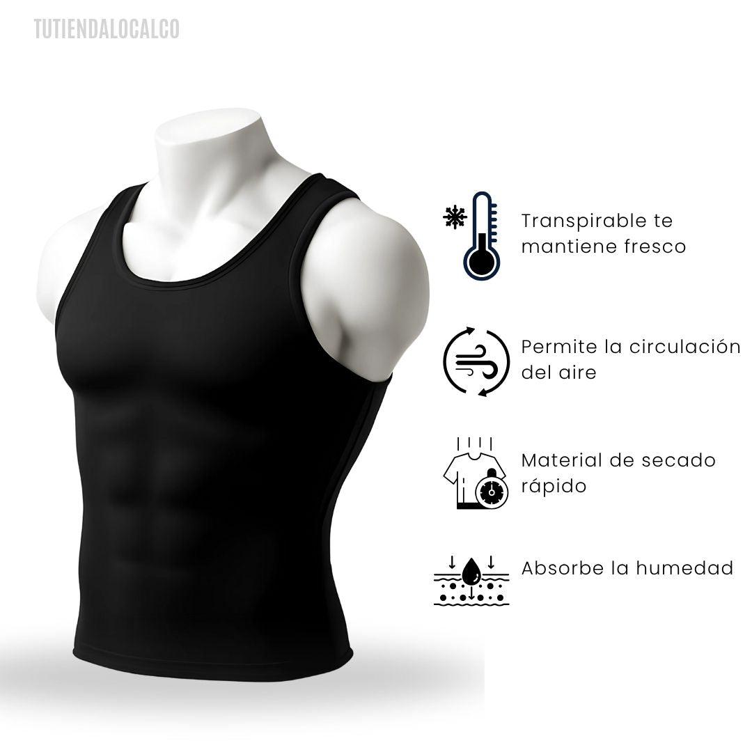 MAXFIT®  COMPRESSION | la camisilla de compresión inteligente, alinea tu postura, define tu pecho y abdomen desde el primer uso