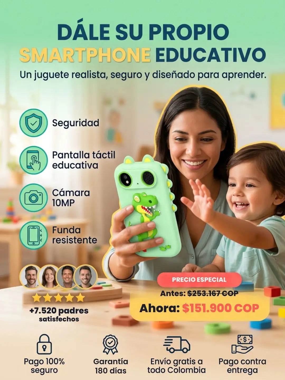 CHILDREN PHONE | el celular inteligente que educa, entretiene y protege de contenido peligroso a tus hijos mientras se divierten.