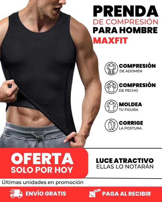 MAXFIT®  COMPRESSION | la camisilla de compresión inteligente, alinea tu postura, define tu pecho y abdomen al instante