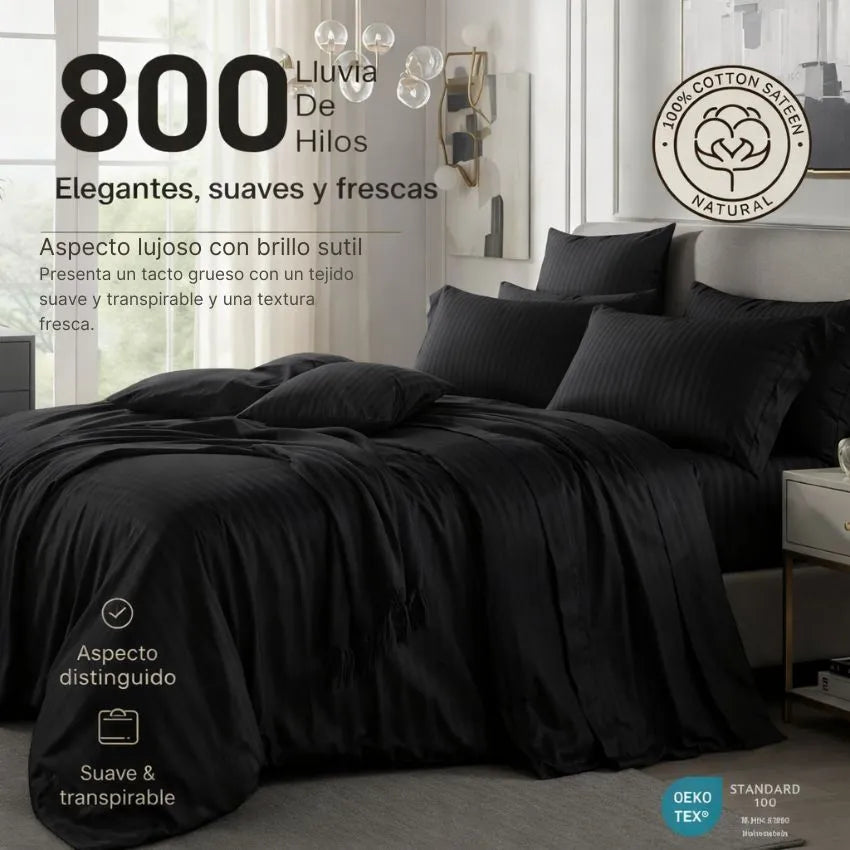 Suite Imperial — Sábanas de Lujo 800 Hilos | Ajuste perfecto, sin arrugas, frescas toda la noche - Juego de 4 piezas en OFERTA