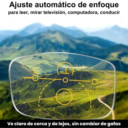 GAFAS MULTIFOCALES INTELIGENTES TR90 CON ZOOM AUTOMÁTICO, PROTECIÓN DE LUZ AZUL Y EFECTO FOTOCROMÁTICO