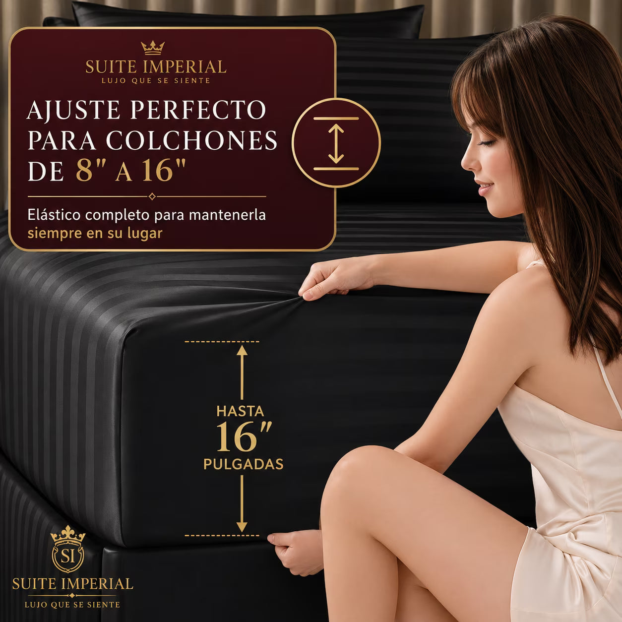 Suite Imperial | Sábanas 800 Hilos — Suavidad satinada, ajuste 360° y frescura desde la primera noche - Juego de 4 piezas en OFERTA