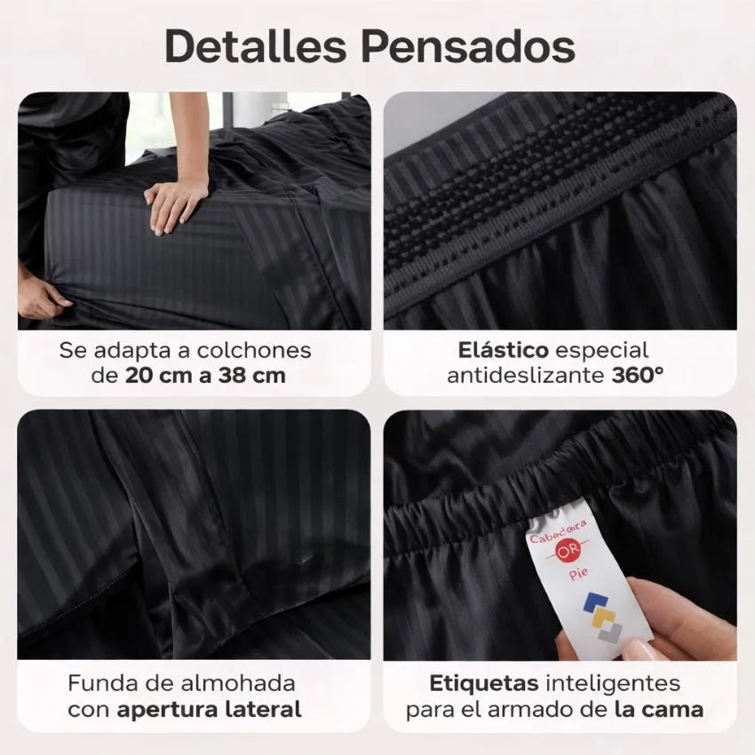Suite Imperial — Sábanas de Lujo 800 Hilos | Ajuste perfecto, sin arrugas, frescas toda la noche - Juego de 4 piezas en OFERTA