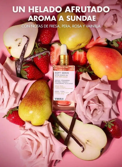 TRULY aceite para después del afeitado con aroma irresistible | Tratamiento curativo aclarante e hidratante de la zona intima. Piel suave, clara y sin irritaciones.