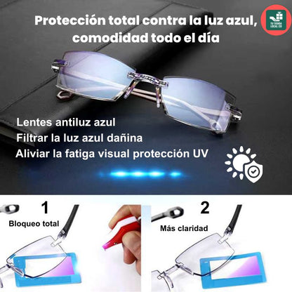 GAFAS MULTIFOCALES INTELIGENTES TR90 CON ZOOM AUTOMÁTICO, PROTECIÓN DE LUZ AZUL Y EFECTO FOTOCROMÁTICO