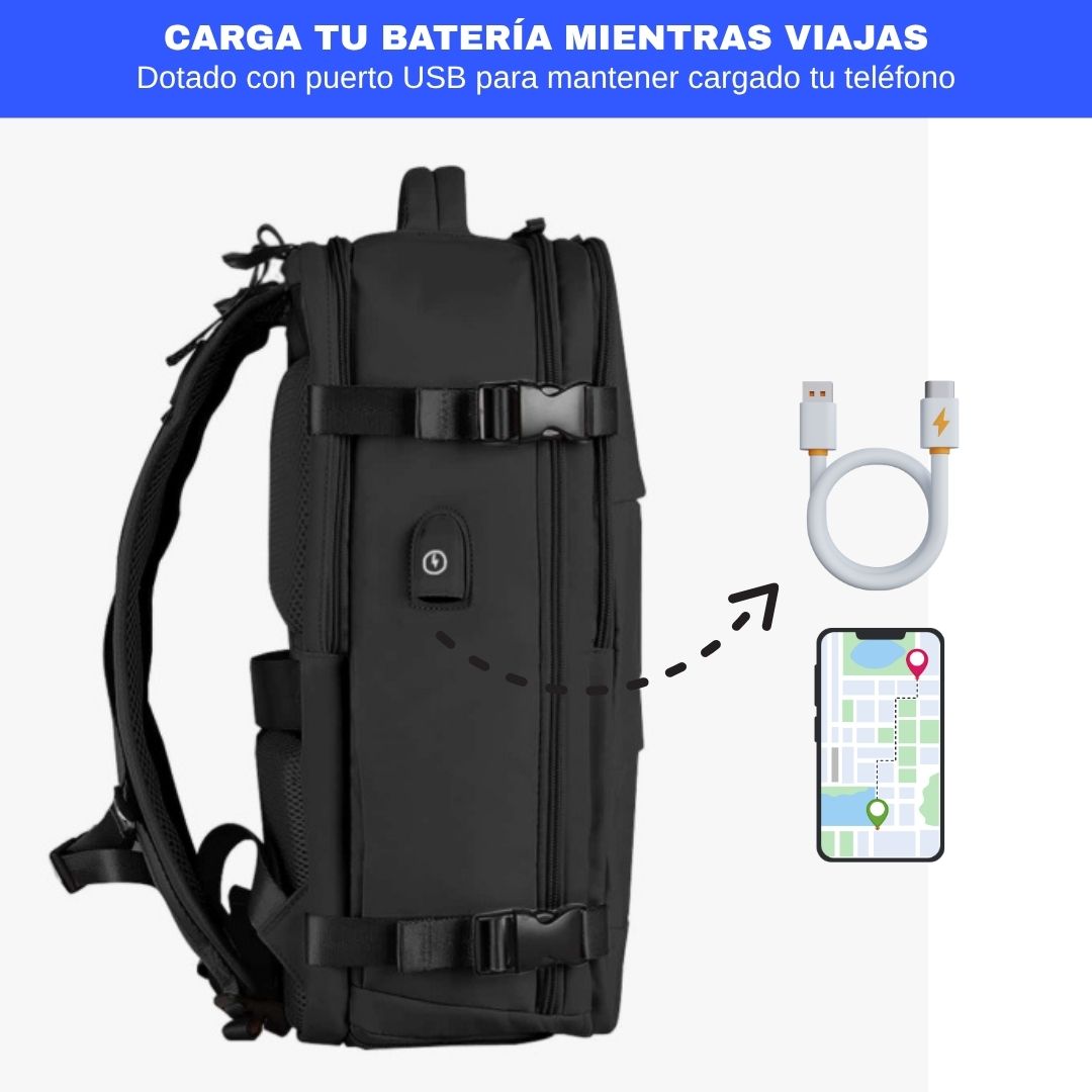 TRAVELAR® bolso de viaje IMPERMEABLE con organización inteligente multifuncional gran capacidad de almacenamiento