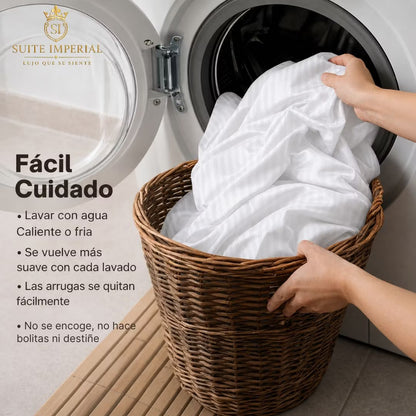 Suite Imperial 800 Hilos | Duerme como en hotel 5 estrellas desde la primera noche — Juego de 4 piezas premium EN OFERTA