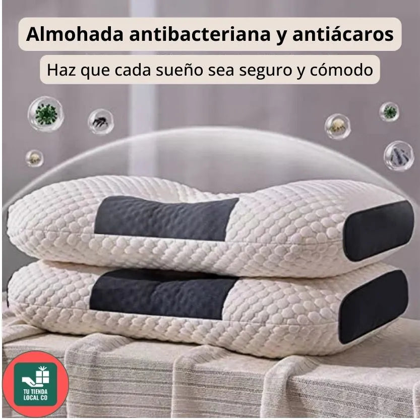 DELUXE ERGONOMIC RELAX Almohada Ortopédica 3d Con Alineación Cervical Perfecta, te brinda las mejores noches de descanso.