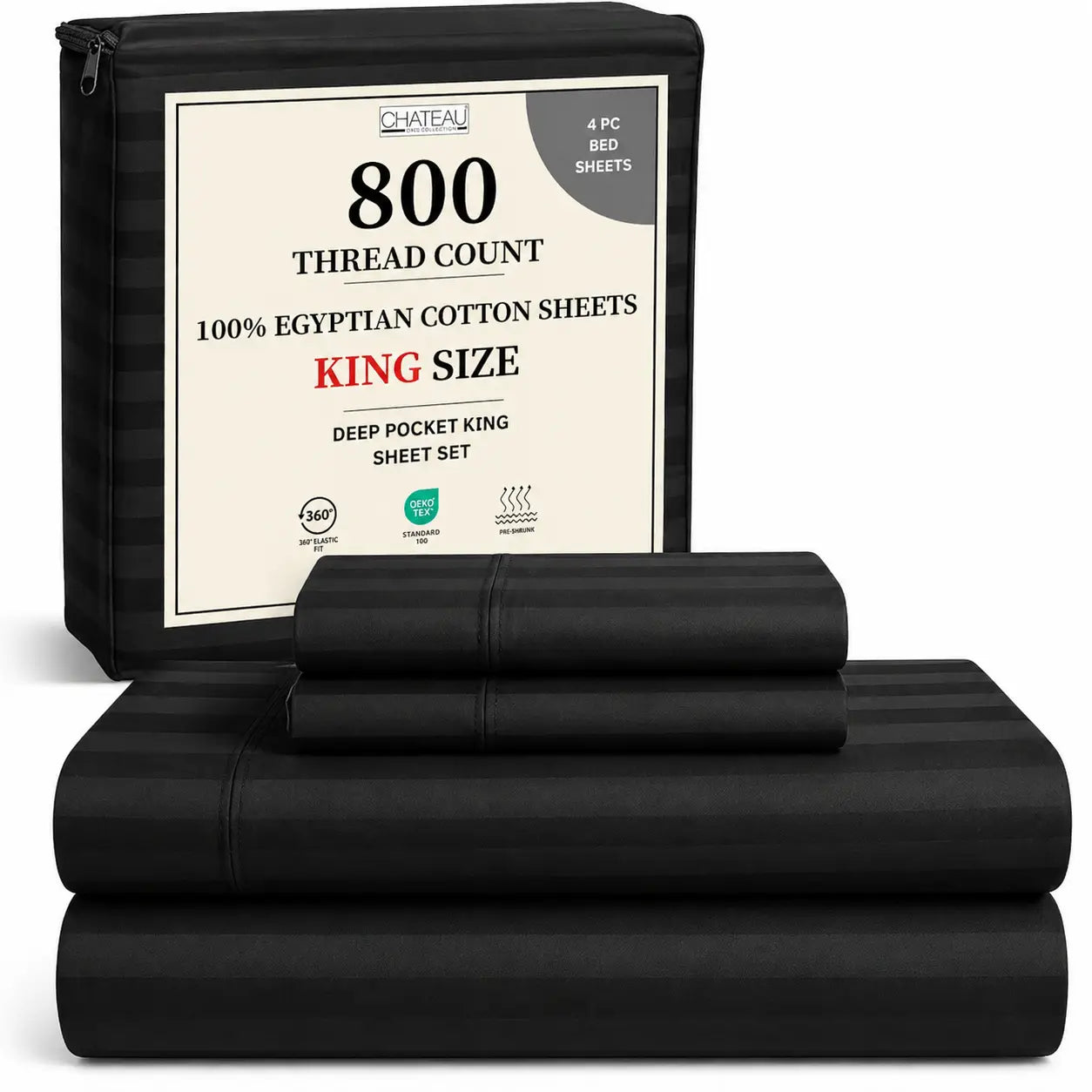 Suite Imperial — Sábanas de Lujo 800 Hilos | Ajuste perfecto, sin arrugas, frescas toda la noche - Juego de 4 piezas en OFERTA