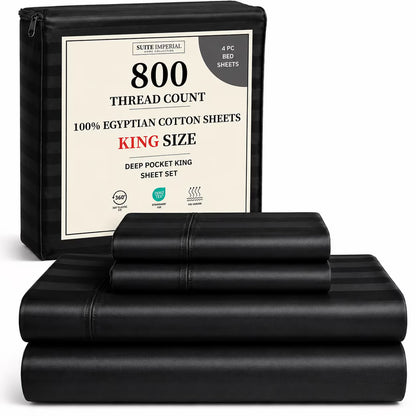 Suite Imperial | Sábanas 800 Hilos — Suavidad satinada, ajuste 360° y frescura desde la primera noche - Juego de 4 piezas en OFERTA
