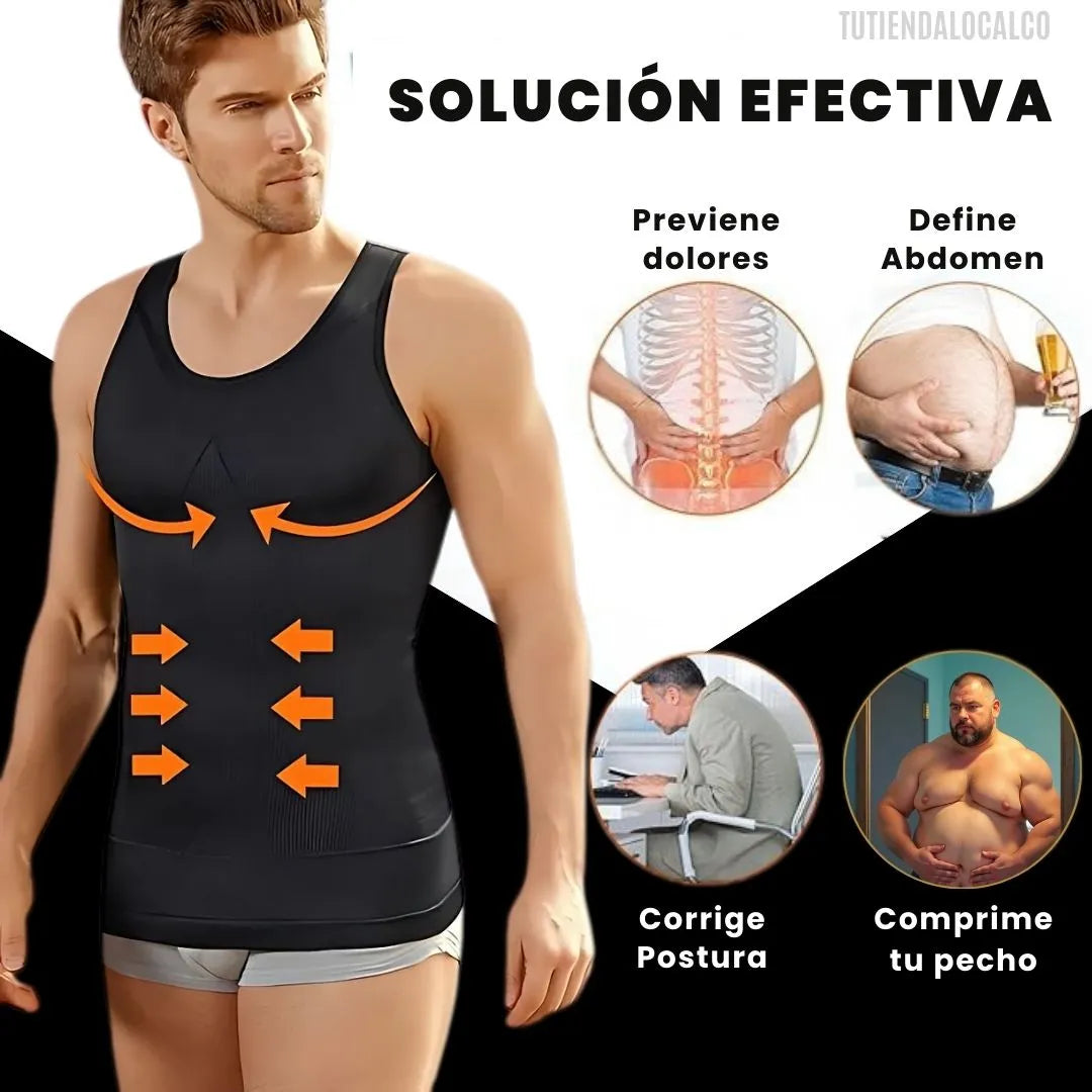 MAXFIT®  COMPRESSION | la camisilla de compresión inteligente, alinea tu postura, define tu pecho y abdomen desde el primer uso